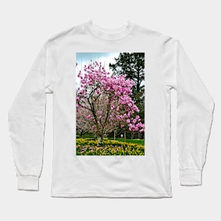 Magnolia Tree Batsford Arboretum Cotswolds UK Long Sleeve T-Shirt